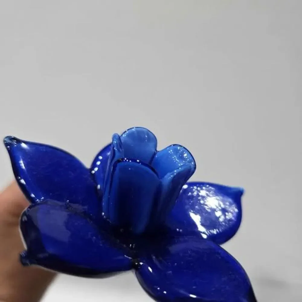 Blue Glass Flower